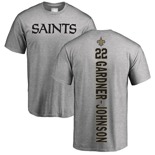 Men New Orleans Saints Ash Chauncey Gardner Johnson Backer NFL Football #22 T Shirt